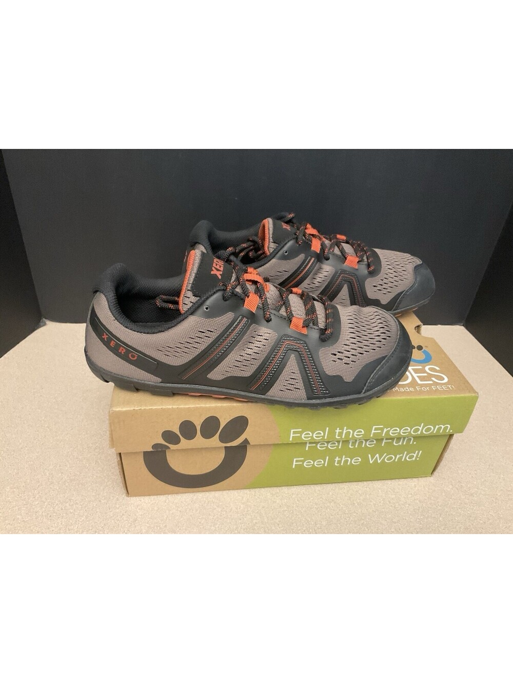 New! Mens Xero Shoes Mesa Trail Clay Rust Barefoot Running Shoes. Size 7. Nice!